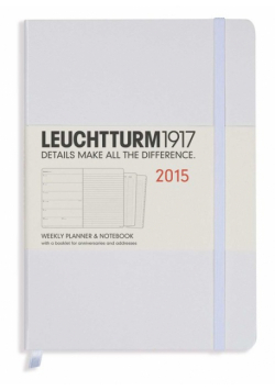 Kalendarz 2015 z notatnikiem Medium Leuchtturm1917 tygodniowy biały