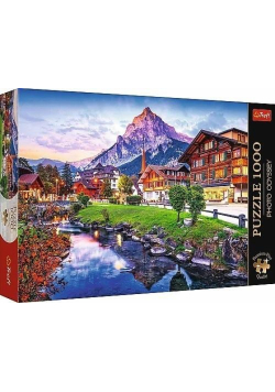 Puzzle 1000 Alpejskie miasteczko Szwajcaria TREFL
