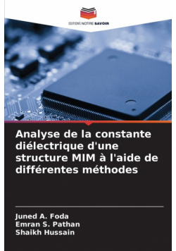 Analyse de la constante diélectrique d'une structure MIM à l'aide de différentes méthodes