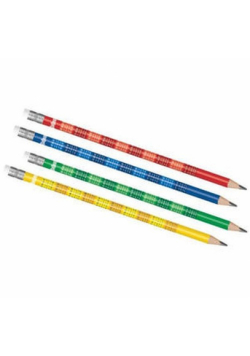 Ołówki okrągłe z gumką Colorino kids z tabliczką mnożenia tuba 60 sztuk