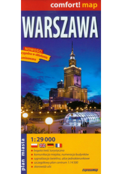 Warszawa plan miasta 1:29 000 laminowany, ExpressMap