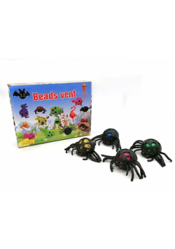Gniotek pająk świecący 6,5cm (12szt)