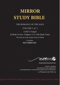 Paperback 11th Edition MIRROR STUDY BIBLE VOL 1 - Updated December 2023 LUKE's Gospel & Acts in progress
