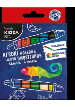 Kredki woskowe Jumbo dwustronne 8 kredek 16 kolorów