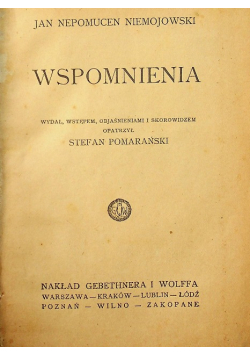 Niemojowski Wspomnienia 1925 r.