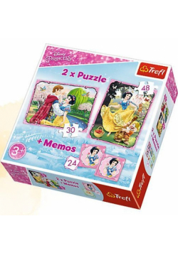 Puzzle Zakochana Śnieżka 2w1+memos