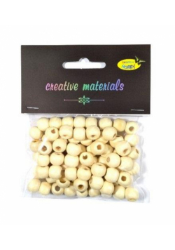 Koraliki drewniane kremowe 10mm 25g