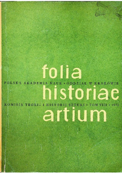 Folia historiae artium Tom VIII