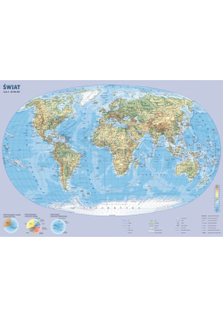 Świat mapa ścienna podręczna