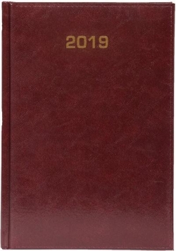 Kalendarz 2019 Tygodniowy A4 Baladek bordo