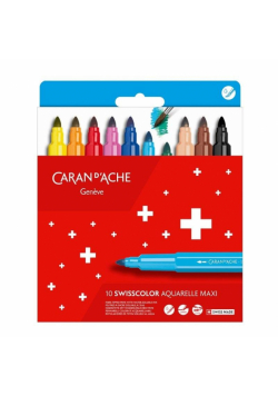 Flamastry akwarelowe Swisscolor Maxi 10 kolorów