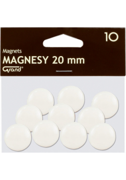 Magnesy 20 mm białe 10 sztuk