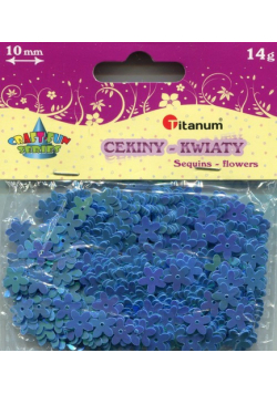 Cekiny Kwiaty 10mm 14g niebieskie