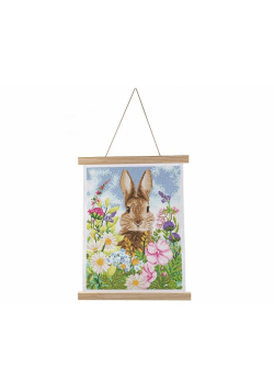Plakat 35x45cm z mozaiką diamentową Zając i wiosna