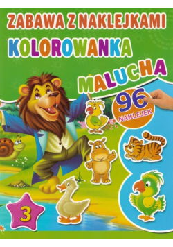 Kolorowanka malucha z naklejkami część 3 zielona