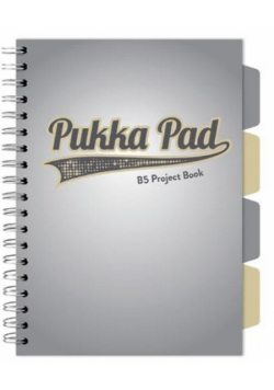 Project Book Grey B5/100K kratka szary (3szt)