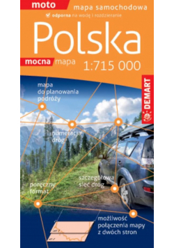 Polska samochodowa 1:715 000 plastik mapa