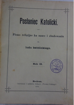 Posłaniec katolicki,1892r