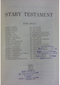 Stary Testament Tom drugi