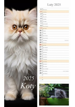 Kalendarz 2025 paskowy koty