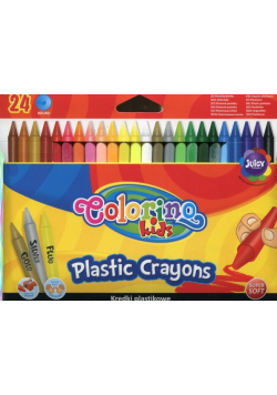 Kredki świecowe okrągłe plastikowe 24 kolory