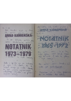 Notatnik 1973-1979/ Notatnik 1965-1972