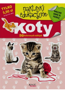 Koty naklejki edukacyjne