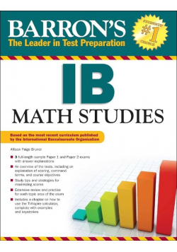 Barron's The Leader in Test Preparation IB Math Studies