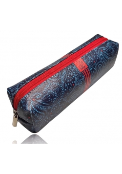 Piórnik prostokąt Paisley granat PP-21