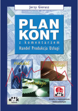 Plan kont z komentarzem handel, produkcja, usługi z suplementem elektronicznym