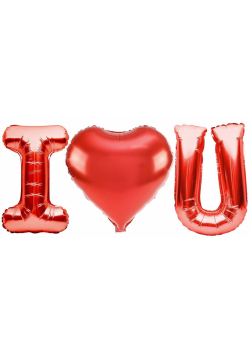 Balon foliowy napis I love You