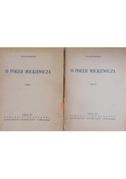 O poezji Mickiewicza Tom 1 i 2
