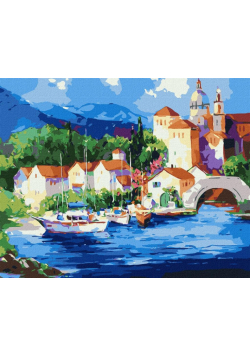 Malowanie po numerach - U podnóża gór 40x50cm