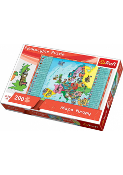 Puzzle Mapa Europy dla dzieci 200