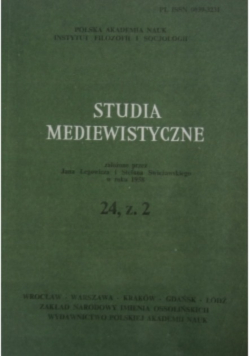 Studia mediewistyczne 24 z 2