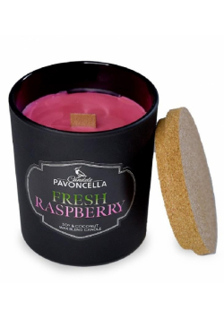 Świeczka sojowa Fresh Raspberry czarna 135g