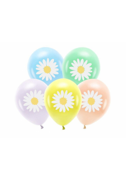 Balony Eco Stokrotki 30cm 5szt MIX