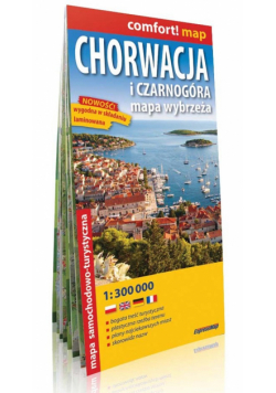 Chorwacja i Czarnogóra Mapa wybrzeża 1:300 000