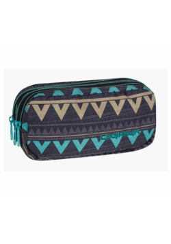 Saszetka 3 komorowa prostokątna CoolPack Primus Emerald Ethnic