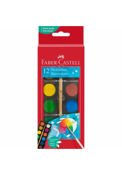 Farby szkolne 12 kol. 24 mm FABER CASTELL