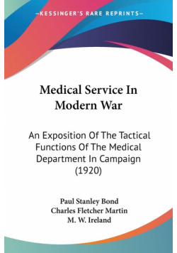 Medical Service In Modern War