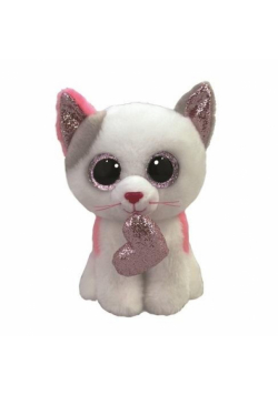 Beanie Boos Milena - biały kot z sercem 15cm