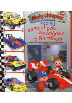 Mały chłopiec Poznaj samochody wyścigowe z Bartkiem