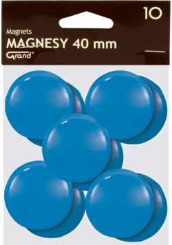 Magnesy 40 mm niebieskie 10 sztuk