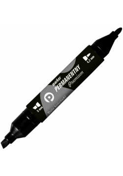 Marker permanentny Premium Tetis 2 końcówki czarny