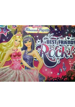 Podkład szkolny obustronny na biurko Barbie Princess and Popstar