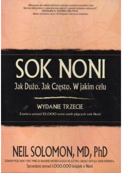 Sok noni Jak dużo Jak często  W jakim celu