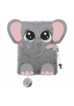 Pamiętnik A5 Włochacz z kłódką 3D My Little Friend Elephant 96 k.