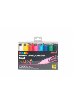Markery plakatowe PC-8K 16 kolorów POSCA UNI