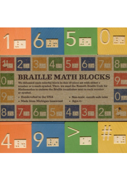 Matematyka Braillea Drewniane klocki